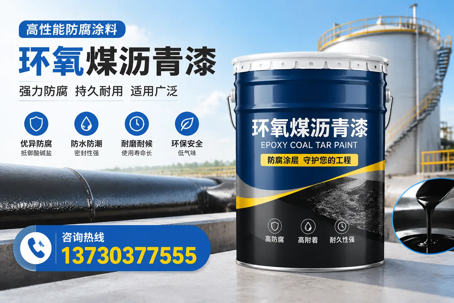 环氧煤沥青漆的耐久性分析，适合南京的使用场景